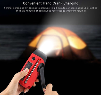Vimora™ Portable Hand Crank Emergency Radio