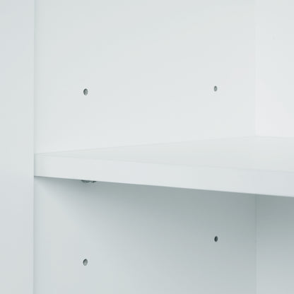 Vimora™ - Tall White Bathroom Storage Cabinet with 4 Doors and Adjustable Shelves