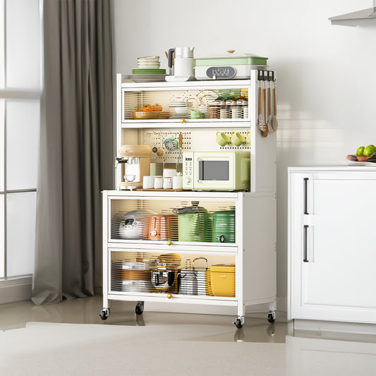 Vimora™ - Durable Metal Storage Shelves with Double Doors