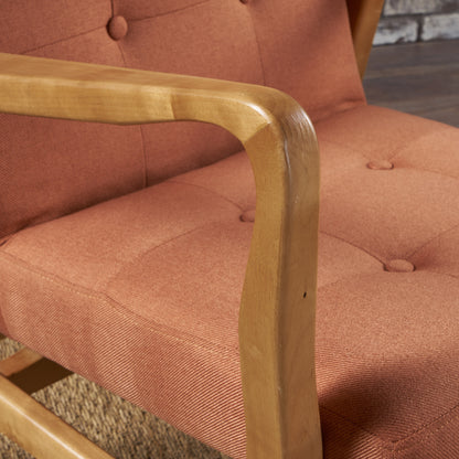 Vimora™ - Stylish Orange Club Chair with Plush Button Tufting