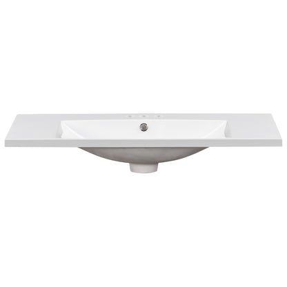 Vimora™ - 36-Inch White Resin Sink with Faucet Holes (Sink Only)