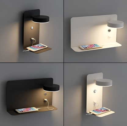 DazzleShelf™ LED Night Light with USB Charging Shelf for Organized Bedrooms 4