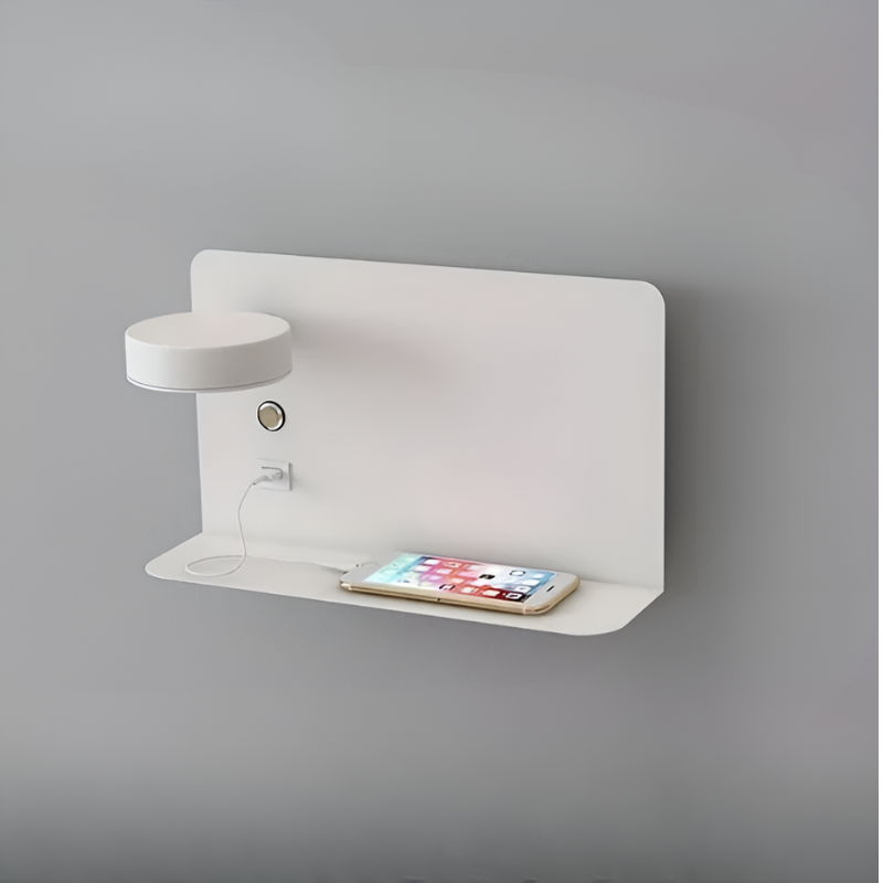 DazzleShelf™ LED Night Light with USB Charging Shelf for Organized Bedrooms 7