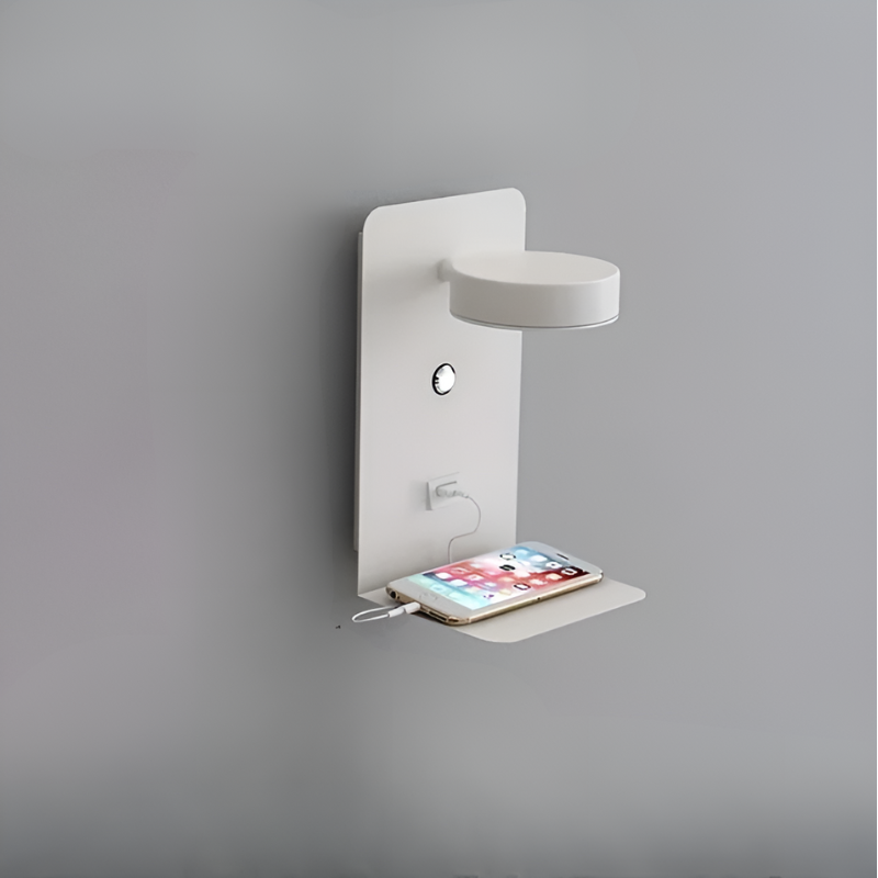 DazzleShelf™ LED Night Light with USB Charging Shelf for Organized Bedrooms 9