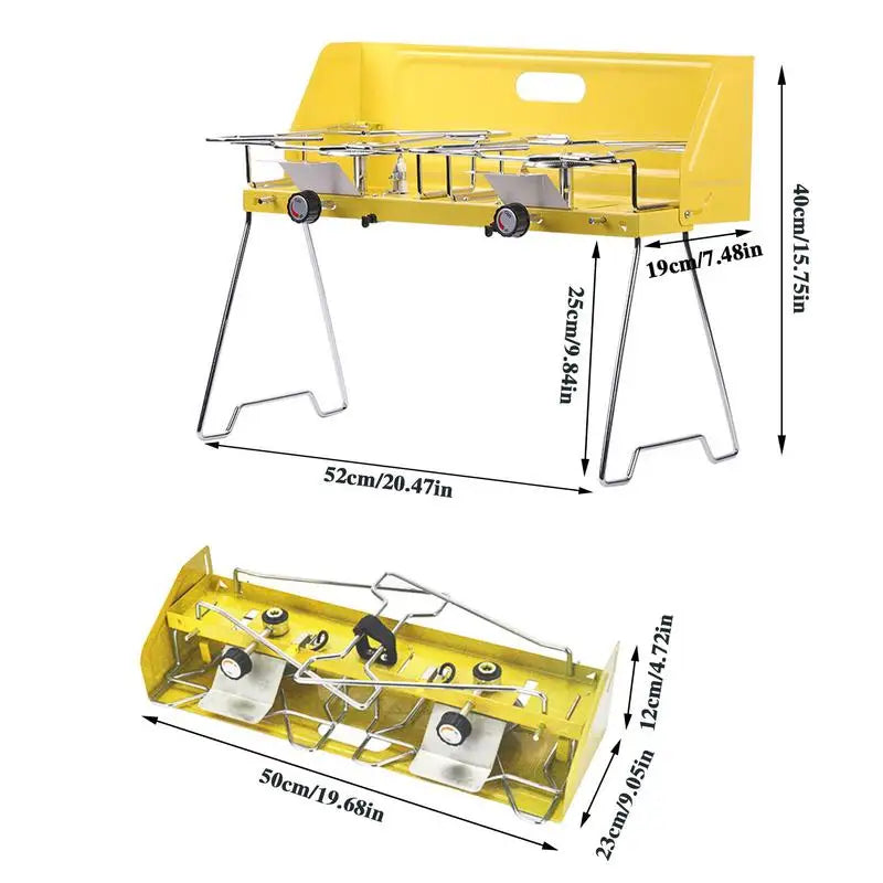 Vimora™ Foldable Double Burner Camping Stove