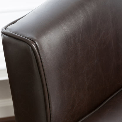 Vimora™ - Contemporary Brown Club Chair with Birch Wood Legs