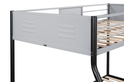 Vimora™ - Heavy-Duty Twin Over Full Bunk Bed with Noise Reduction and Safety Guardrails