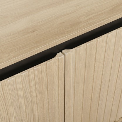Vimora™ - Modern 3-Door Sideboard with LED Lights and Adjustable Shelves for Stylish Storage
