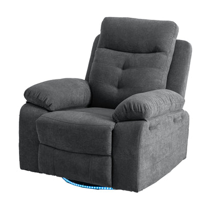 Vimora™ - Rotating Electric Recliner Lounge Chair with Bluetooth, LED Light & Adjustable Footrest