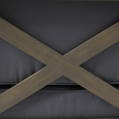 Vimora™ - Right Corner Bench in Dark Grey with Water-Resistant Cushions