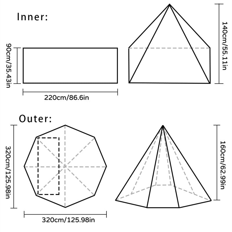 Vimora™ Outdoor Camping Tipi Tent (1 Person)