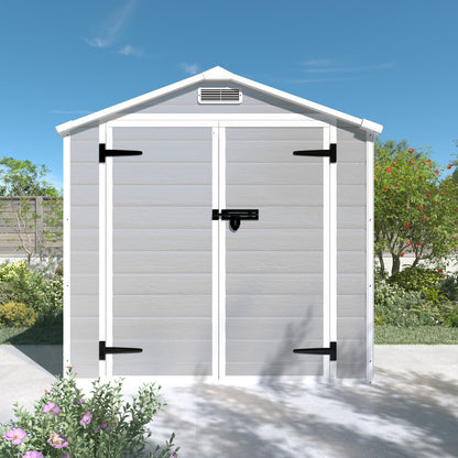 Vimora™ - Weather Resistant 6' x 4.4' Resin Outdoor Storage Shed with Lockable Door