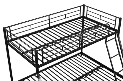 Vimora™ - Sturdy Metal Twin over Full Bunk Bed with Guardrails, Noise Reduction & Space Saving Design