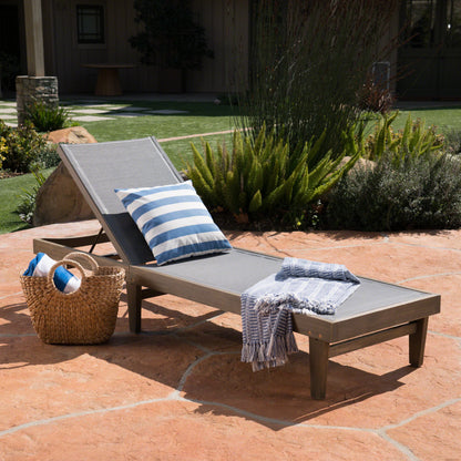Vimora™ - Dark Grey Chaise Lounge | Stylish Aluminum Mesh Lounge Chair for Relaxation