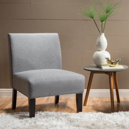 Vimora™ - Contemporary Grey Accent Chair with Plush Upholstery and Tapered Legs