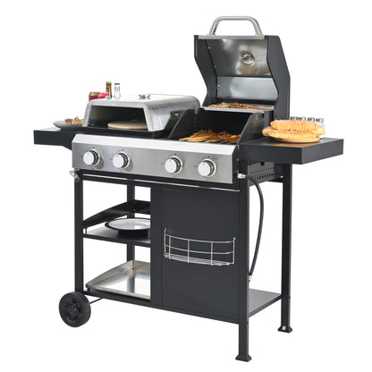 Vimora™ - Multi-Function Gas Grill & Griddle Combo for BBQ, Frying, & Pizza Cooking