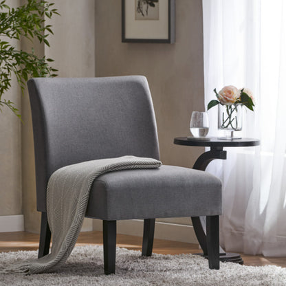 Vimora™ - Contemporary Grey Accent Chair with Plush Upholstery and Tapered Legs