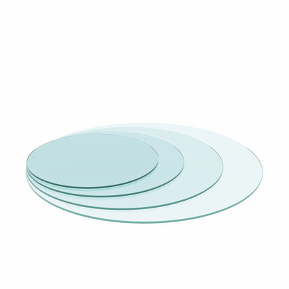 Vimora™ - 36" Round Tempered Glass Table Top with Polished Edge