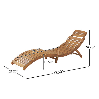 Vimora™ - Wood Foldable Chaise Lounge for Outdoor Relaxation and Comfort