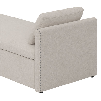 Vimora™ - Modern Linen Chaise Lounger Daybed with Storage Drawers