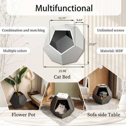 Vimora™ - Modern Cat Litter Sofa Side Table & Planter in Burmese Sumac, Multifunctional MDF Furniture
