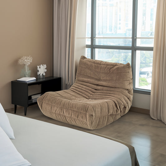 Vimora™ - Premium Memory Foam Bean Bag Lounger Chair for Home, Office & Gaming in Matte Brown