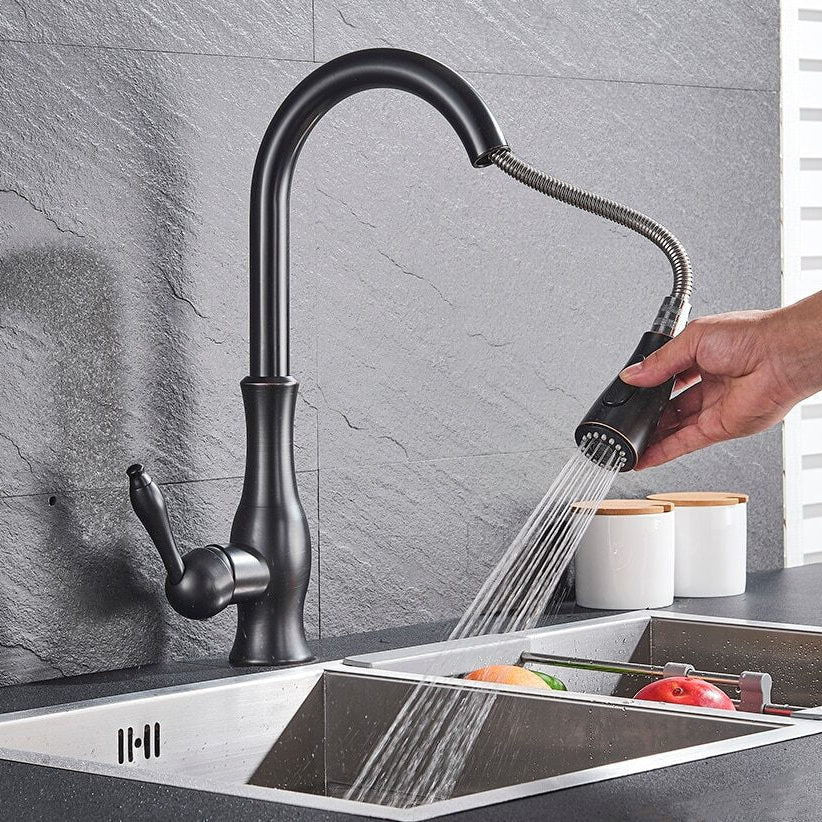 FlexiFlow™ Retractable Kitchen Faucet with Sprayer for Effortless Cooking 2