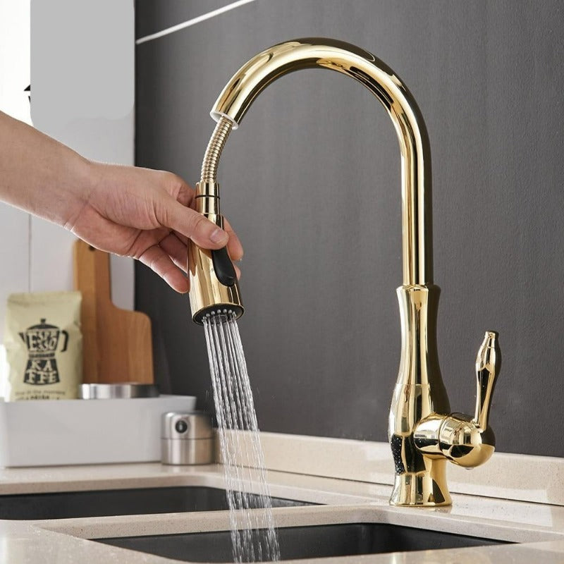FlexiFlow™ Retractable Kitchen Faucet with Sprayer for Effortless Cooking 6