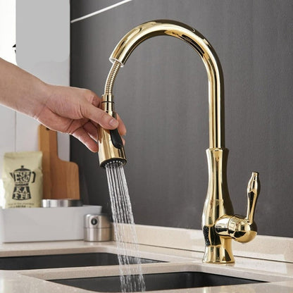FlexiFlow™ Retractable Kitchen Faucet with Sprayer for Effortless Cooking 6