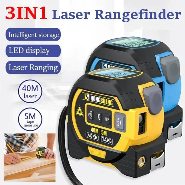 LaserPro™ 3-In-1 Infrared Laser Tape for Accurate Measuring and Construction 3