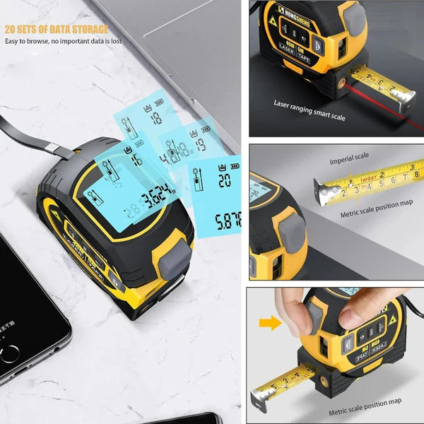 LaserPro™ 3-In-1 Infrared Laser Tape for Accurate Measuring and Construction 7