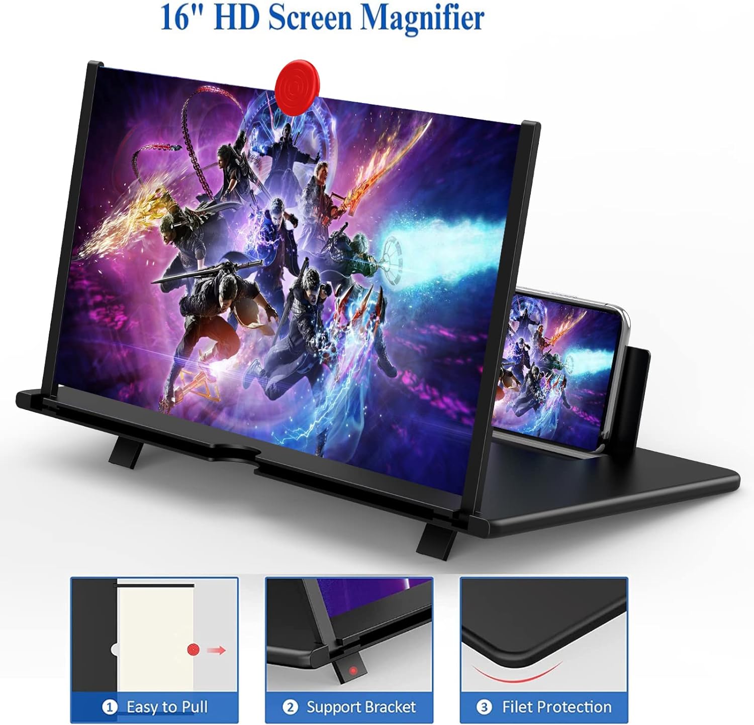 Magnify™ 16-Inch Phone Screen Magnifier for Movies and Gaming 1
