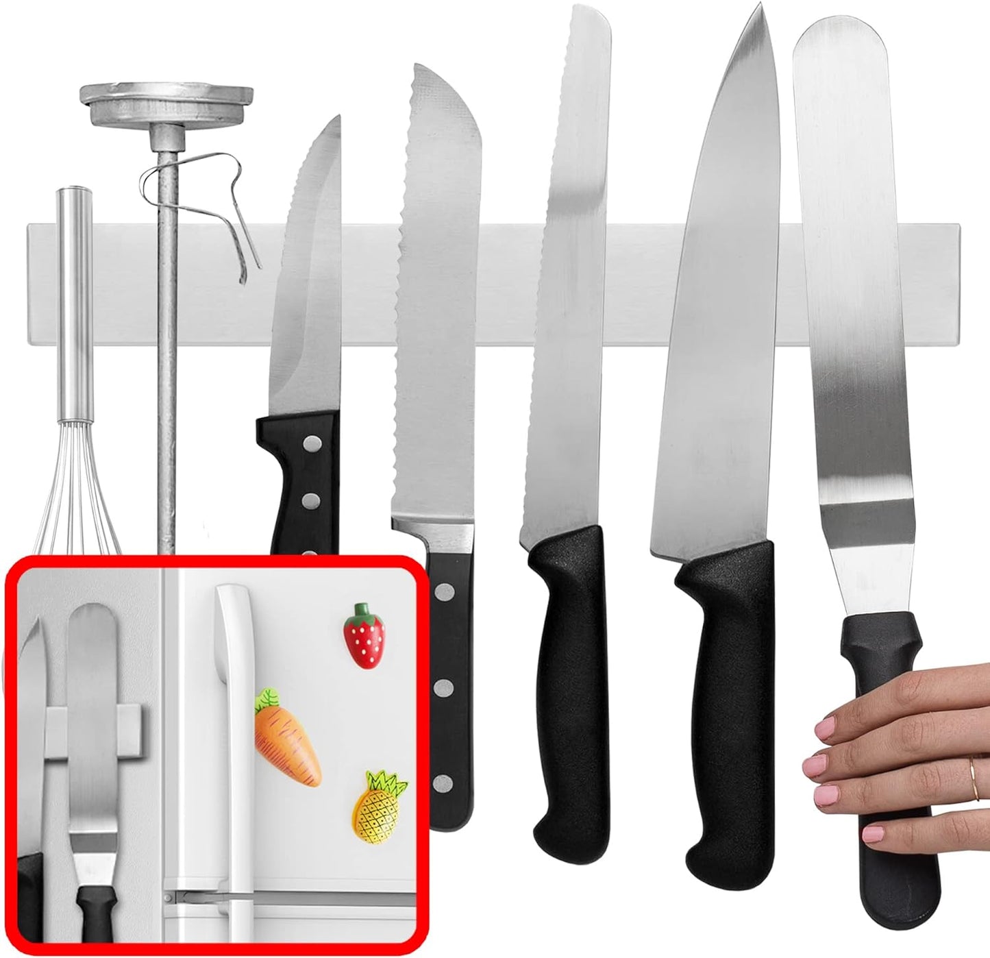 Modern Innovations™ 14-Inch Magnetic Knife and Tools Holder for a Clutter-Free Kitchen 0