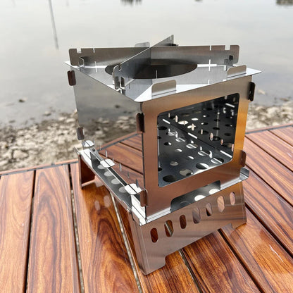 Vimora™ Foldable Stainless Steel Firewood Stove