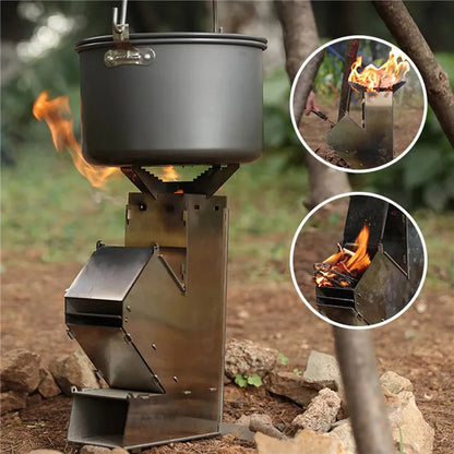 Vimora™ Stainless Steel Outdoor Firewood Stove