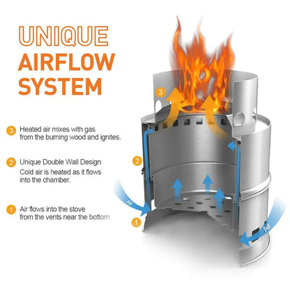 Vimora™ Portable Camping Wood Burning Stove