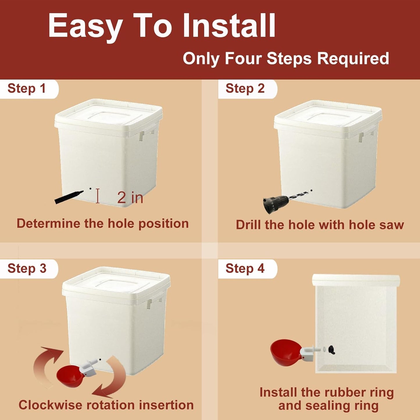 PoultryPro™ 10 Pcs Chicken Waterer - Effortless Hydration for Your Birds 3