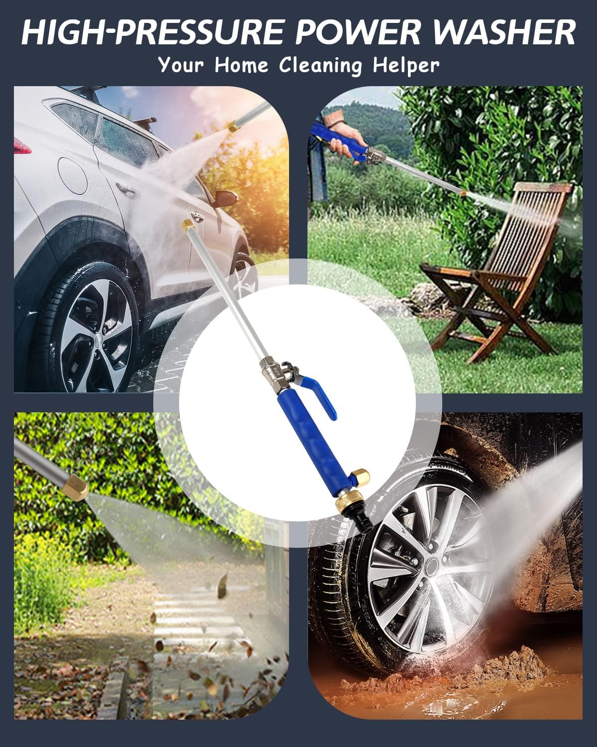 PowerSpray™ High-Pressure Washer Nozzle - Versatile Jet Nozzle for Hose Cleaning 6