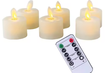 Realistic Flameless Candles™ - 6 Pcs Battery Operated LED Candles with Remote 1