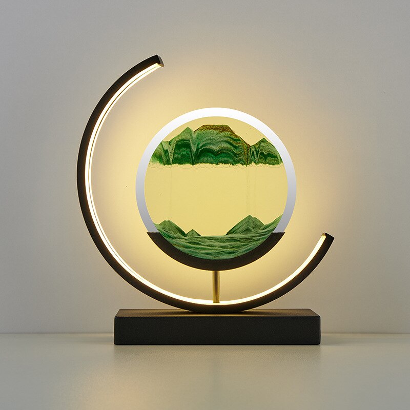 SandAura™ Calming Sand Table Lamp for Stress Relief and Home Elegance 0