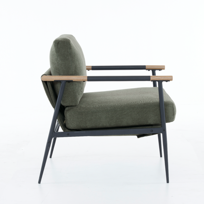 Vimora™ - Modern Chenille Fabric Accent Chair with Metal Frame in Green