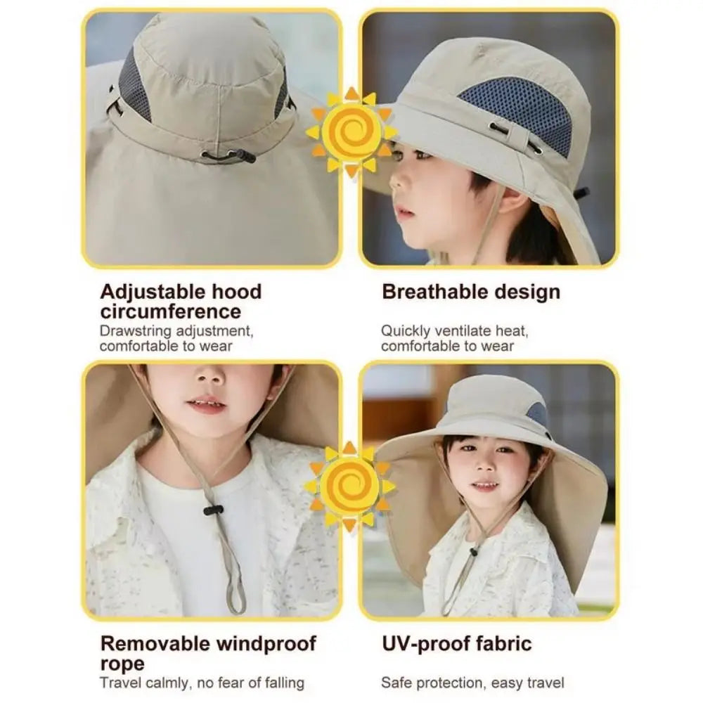 SolarBreeze™ Adjustable Kids Fan Hat - Solar-Powered Cooling for Outdoor Adventures 3