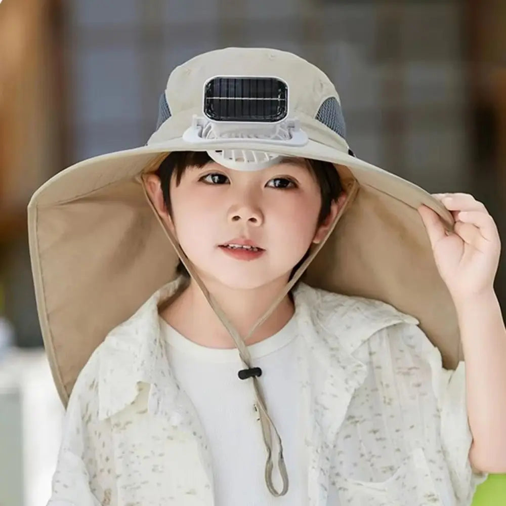 SolarBreeze™ Adjustable Kids Fan Hat - Solar-Powered Cooling for Outdoor Adventures 5