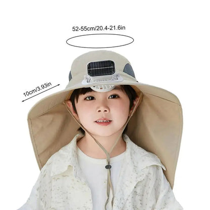 SolarBreeze™ Adjustable Kids Fan Hat - Solar-Powered Cooling for Outdoor Adventures 6