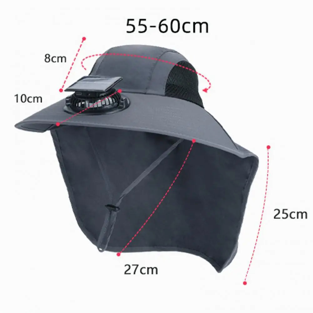 SolarBreeze™ Solar Fan Hat - UV Protection for Outdoor Enthusiasts 3