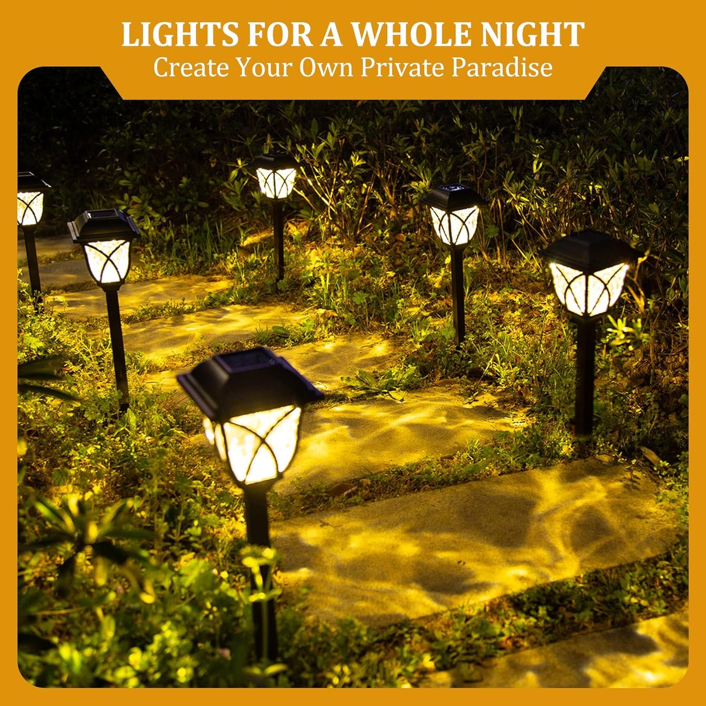 SolarGlow™ 6 Pack LED Solar Pathway Lights for Gardens and Pathways 1