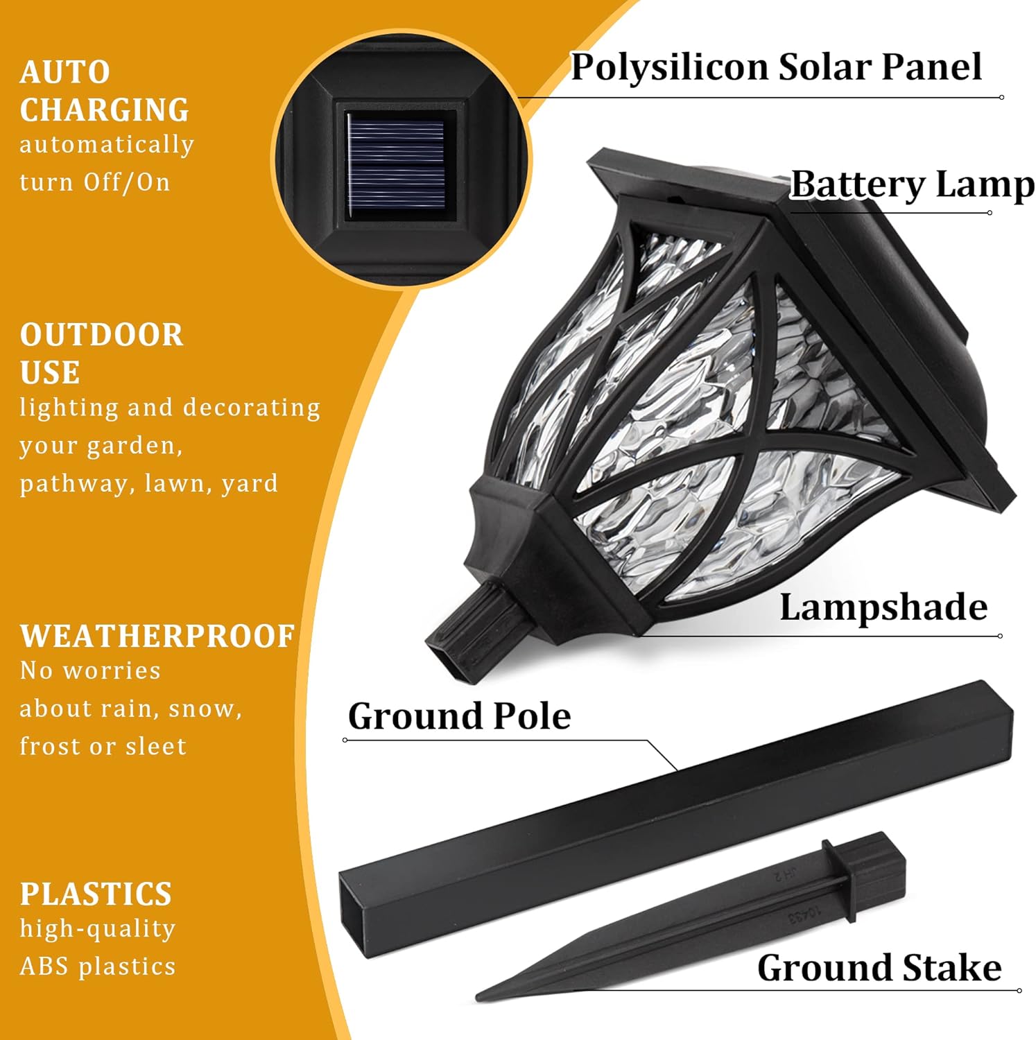 SolarGlow™ 6 Pack LED Solar Pathway Lights for Gardens and Pathways 4