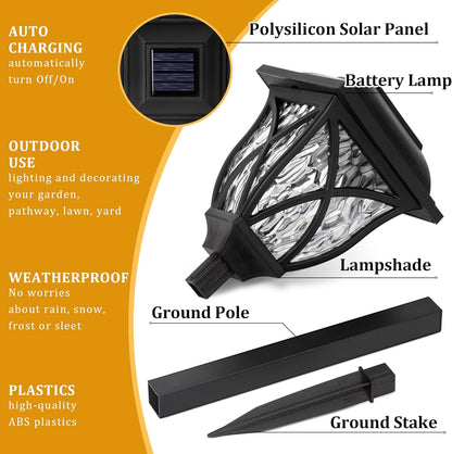 SolarGlow™ 6 Pack LED Solar Pathway Lights for Gardens and Pathways 4