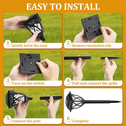 SolarGlow™ 6 Pack LED Solar Pathway Lights for Gardens and Pathways 5