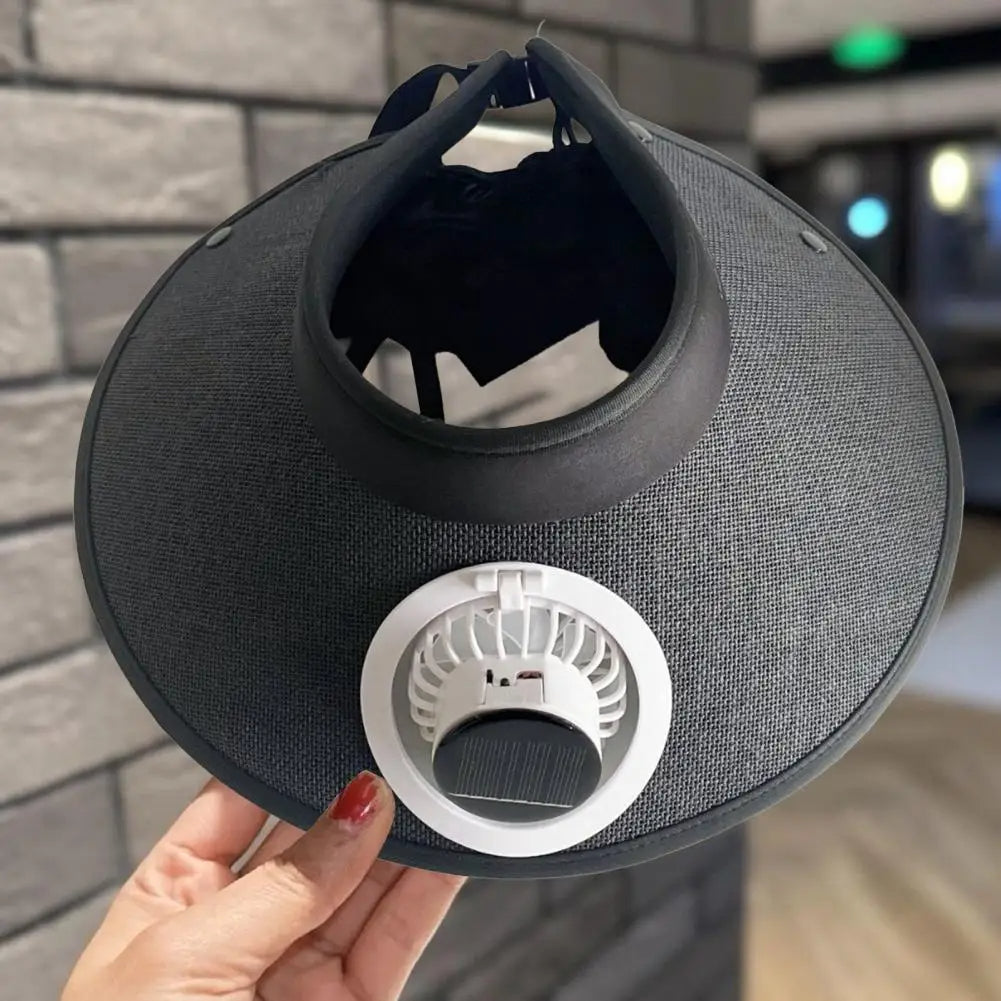 SunBreeze™ Wide Brim Straw Hat for Women with Solar-Powered Fan for Outdoor Comfort 4